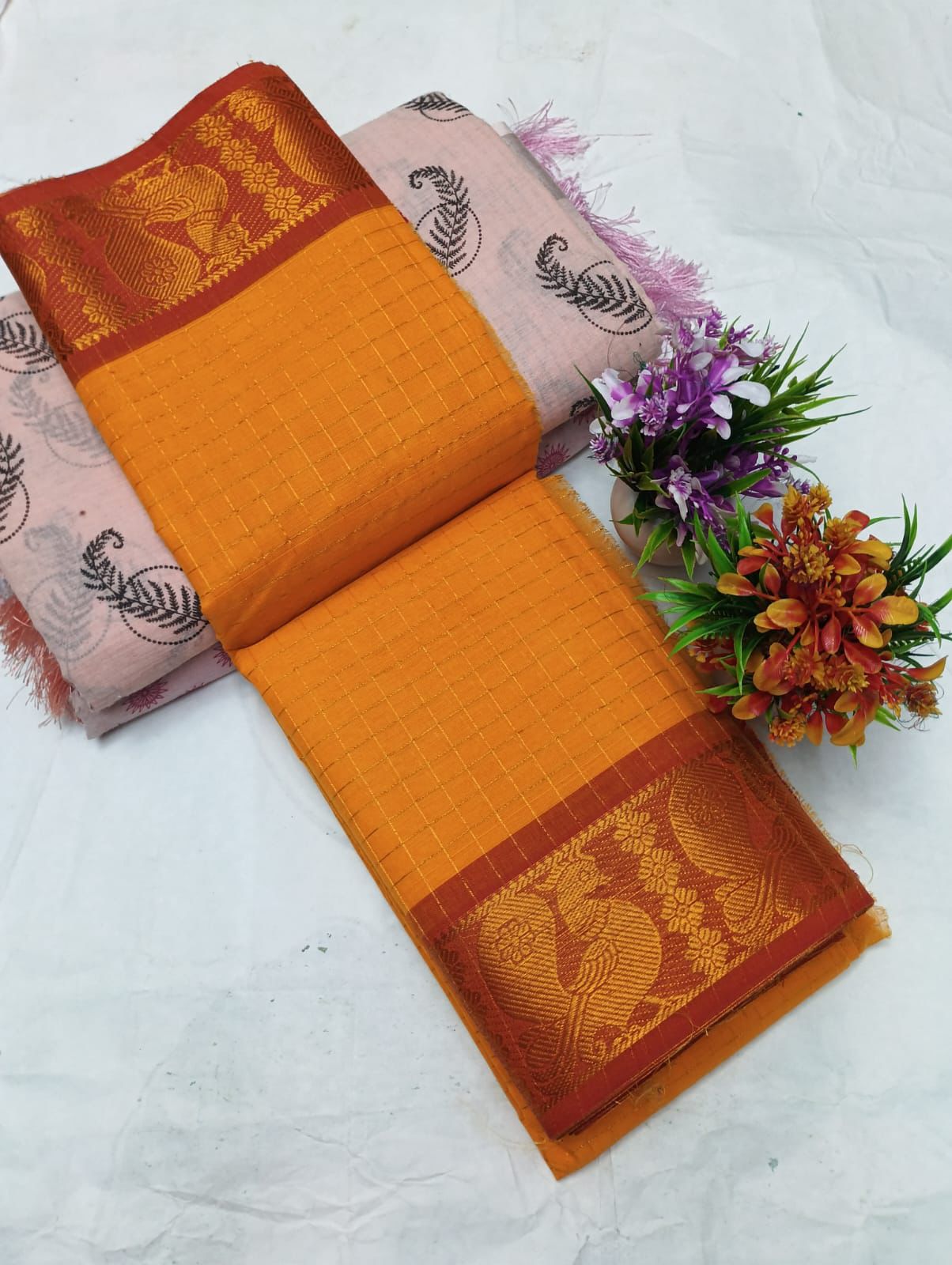 Chettinad Cotton Saree – Sungudi Cotton